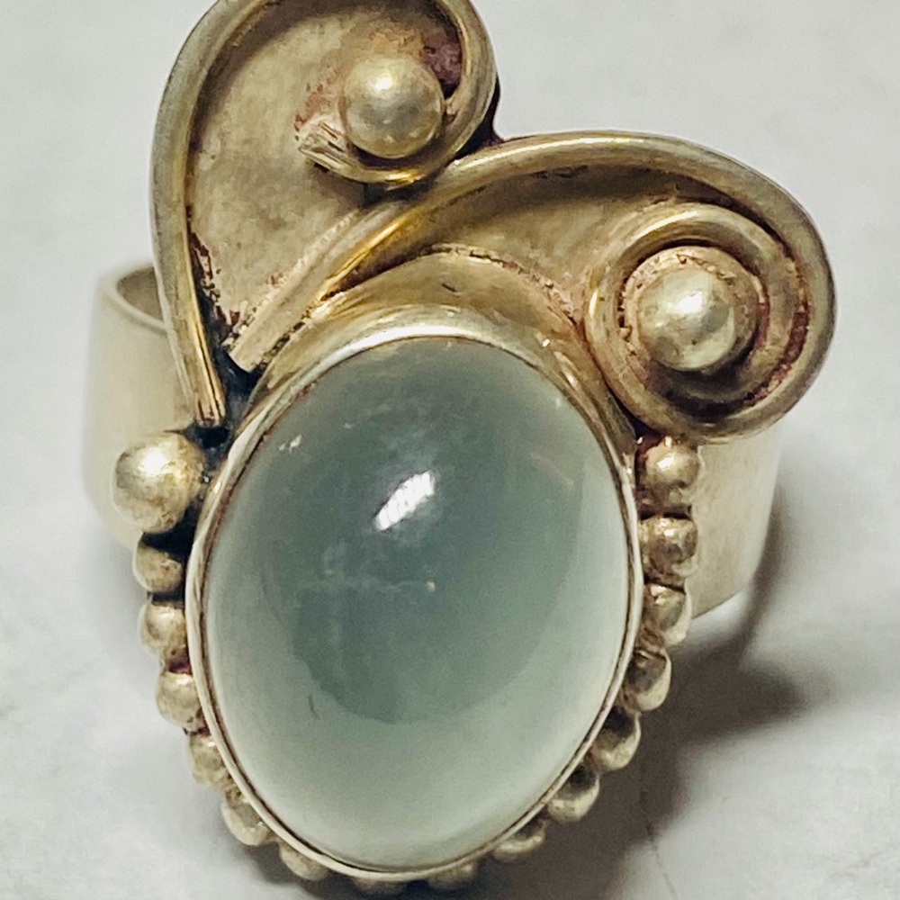 925 Artisan Silver Ring, Sz 7.5